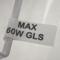 Light shade with 60w max label