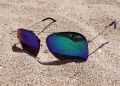 sunglasses on a beach