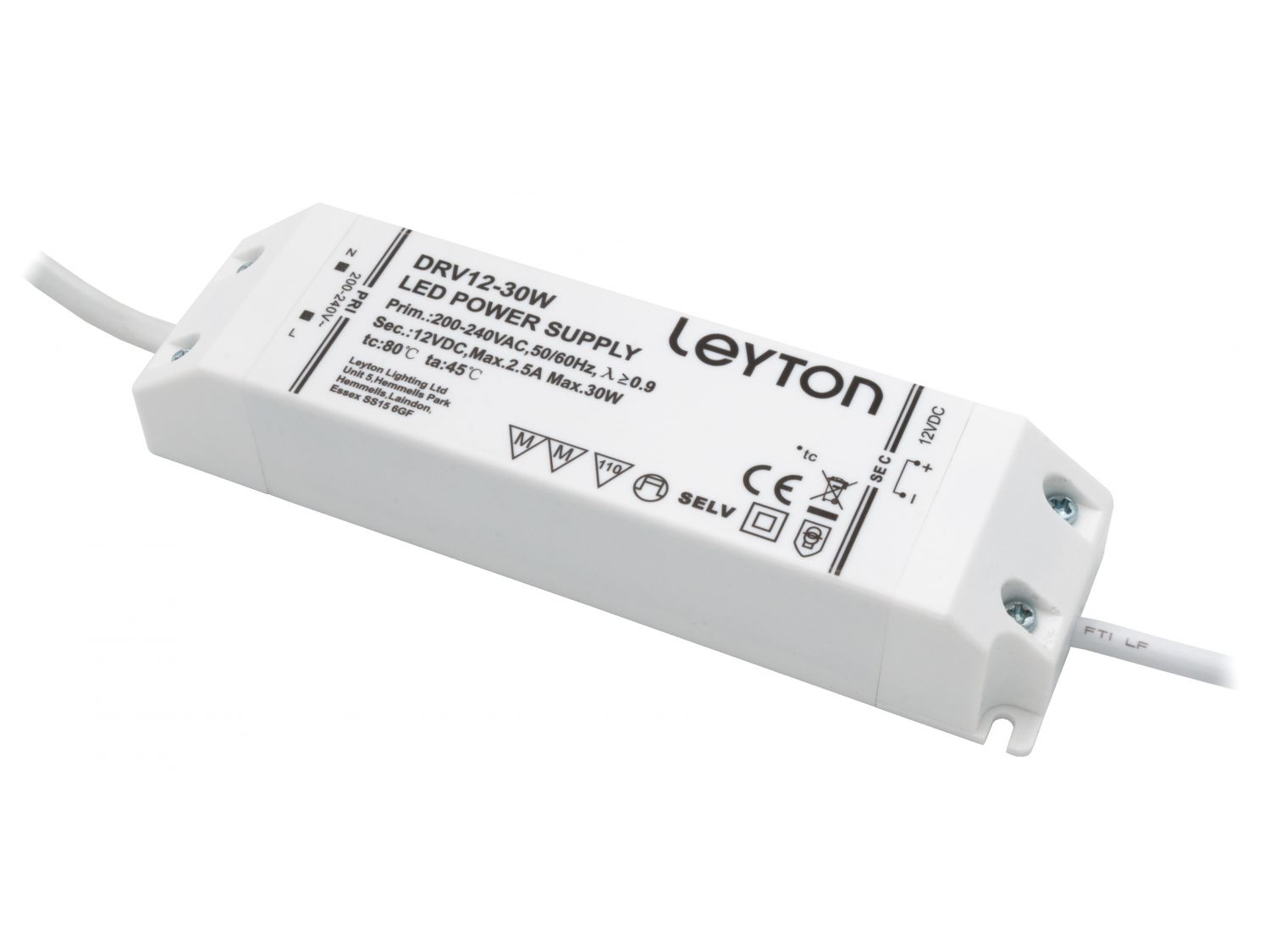 30W 12V DC LED Driver – Indoor