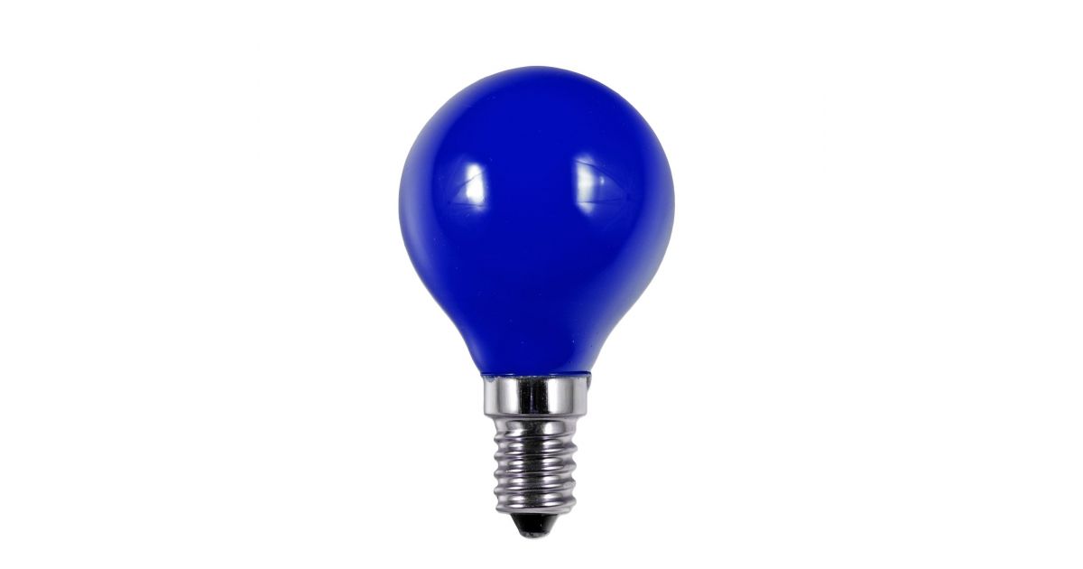 ventilator Interessant verhoging 1w LED Golf ball low energy light bulb SES E14 small screw BLUE - from £3.51