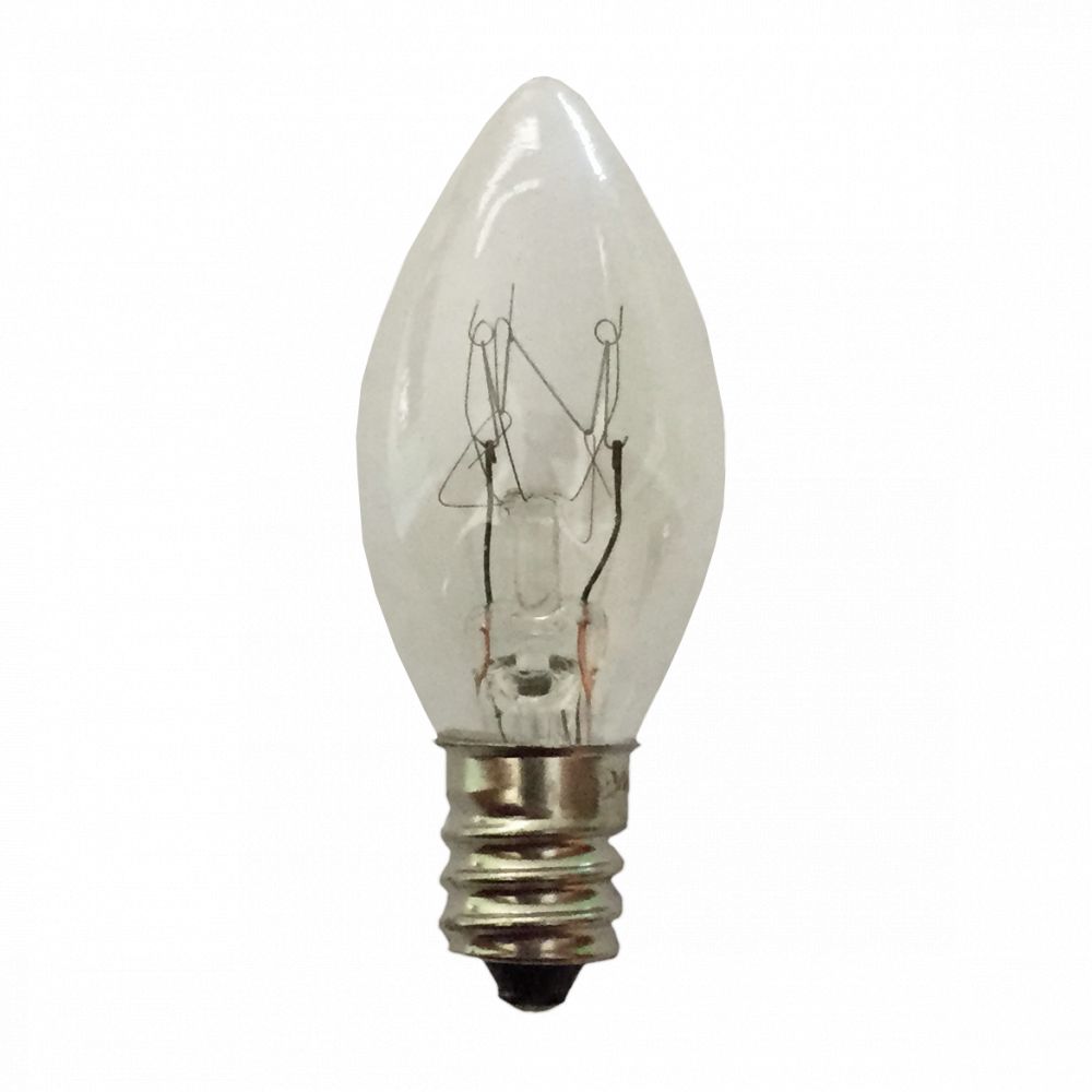 240v 10w E12 candle bulb (22mm x 54mm, CES, Candelabra Edison Screw ...