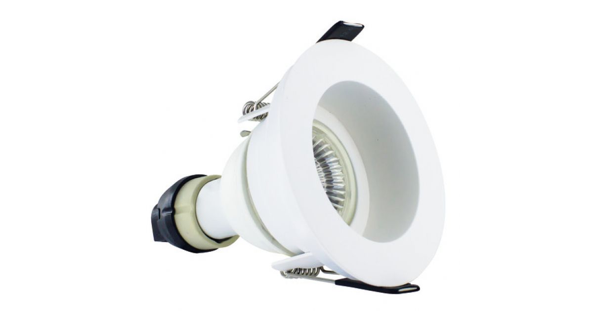 Integral led evofire ip65 deals fire rated downlight white