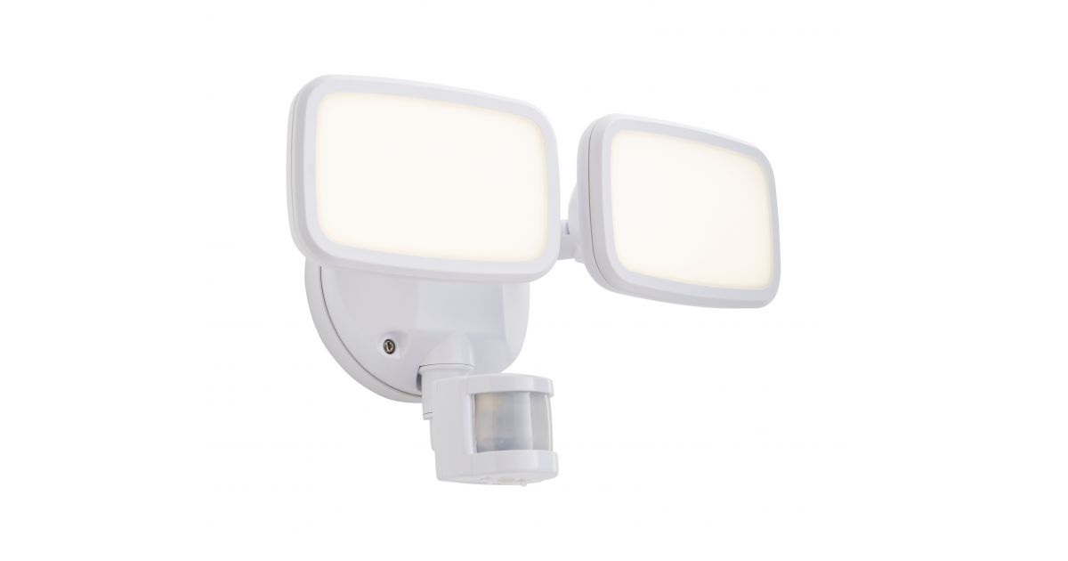 Zink ZN-35688-WHT: Lynn Double LED Wall Light, IP65, white, 4000K, PIR ...