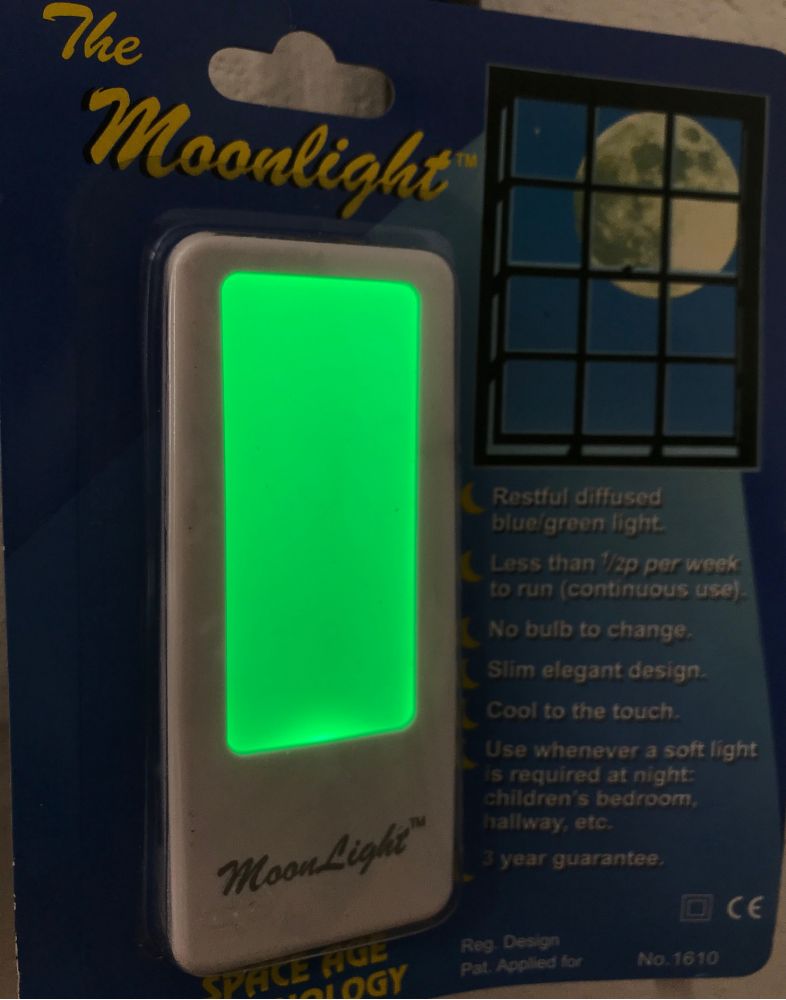 Moonlight Night Light (green glow) 1610 - from £6.98